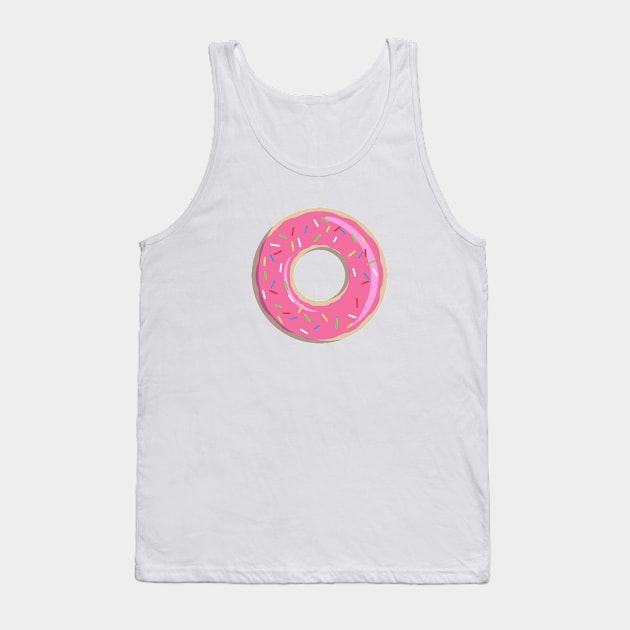 Pink Sprinkle Doughnut Tank Top by Zeeph